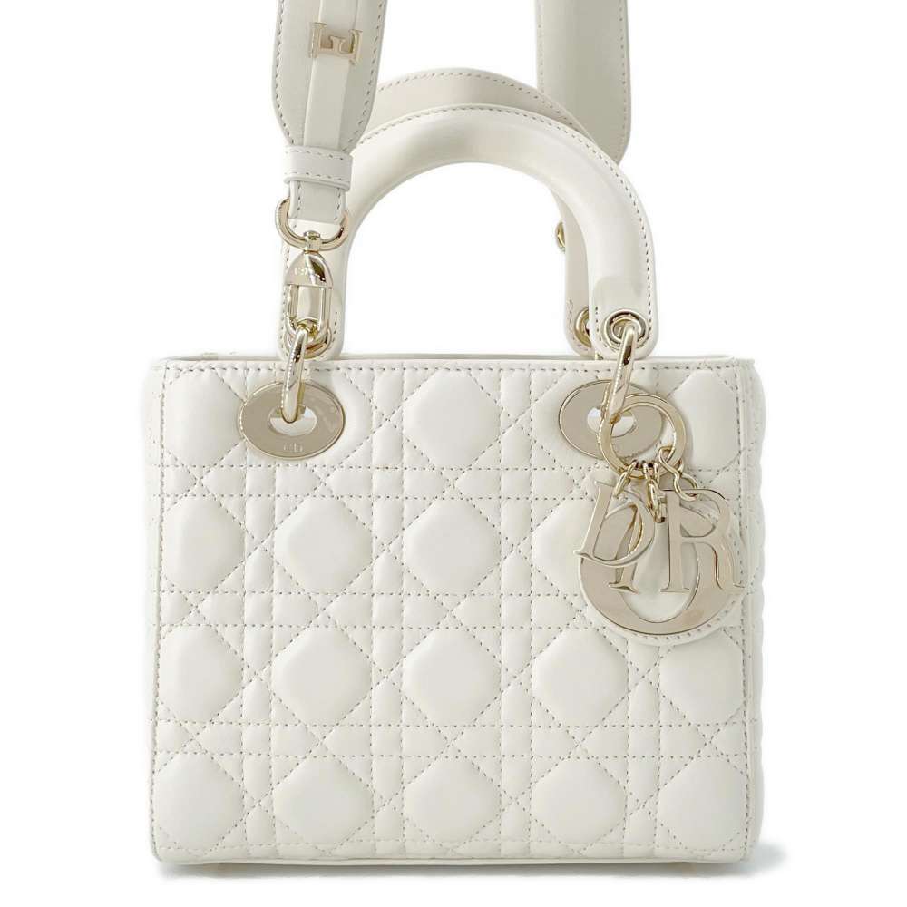 Christian Dior handbag Lady MY ABC Cannage shoulder bag White - Picture 1 of 12